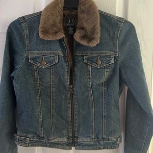 Lightly Used Jeans Jack with Fur lining